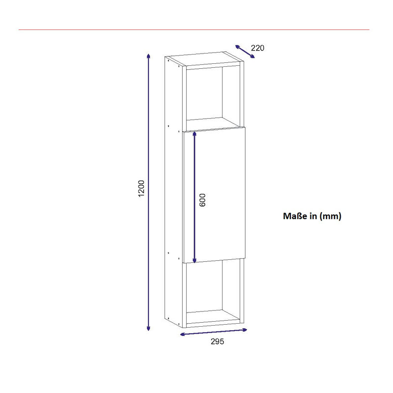 Jodette 120cm H x 29.5cm W Standard Bookcase
