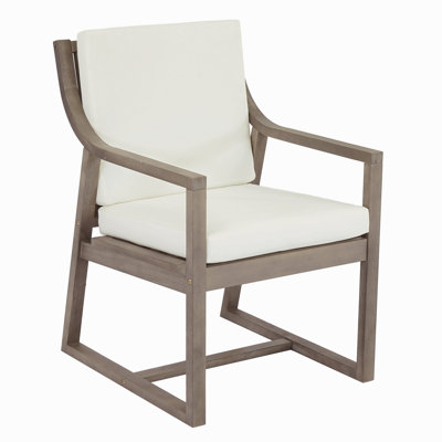Ensemble de chaises d'extérieur Ensemble de chaises pour l'extérieur, jardin, bois brun noir et coussin beige