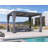 PURPLE LEAF Louvred Pergola with Netting and Curtains-96924933