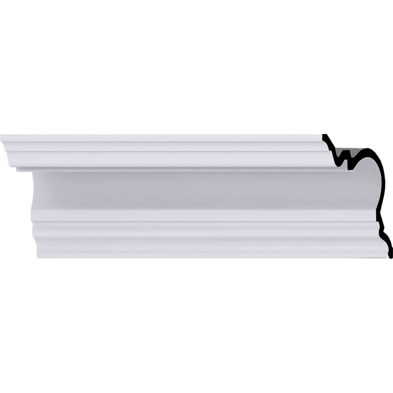 Moulure à couronne lisse Devon H 7 1/4 po x P 7 1/8 po x F 9 7/8 po x L 94 1/2 po