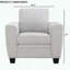 Chaise de style transitionnel, chenille et fausse fourrure, accoudoirs souples-1976923060