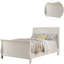 Moderne 1pièce lit grand lit meubles de chambre à coucher lit-bateau tête de lit design contreplaqué 1pc cadre de lit blanc-478441195