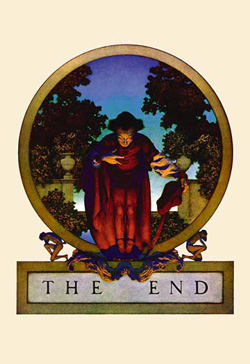 « the end » par maxfield parrish affiche rétro