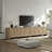 Boho TV Stand With 4 Rattan Storage Cabinets,  Farmhouse TV Entertainment Center For Tvs Up To 65''-1549530151