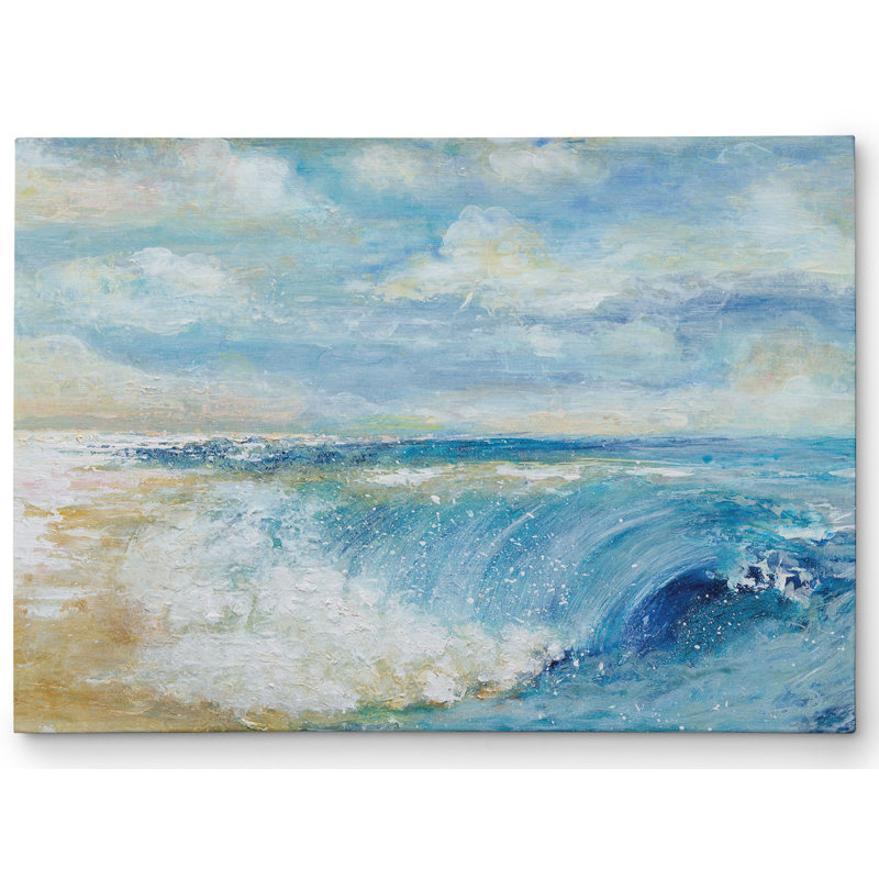 Reproduction d’art sur toile tendue, reproduction d’art sur toile tendue premium "the perfect wave" par julie brignola