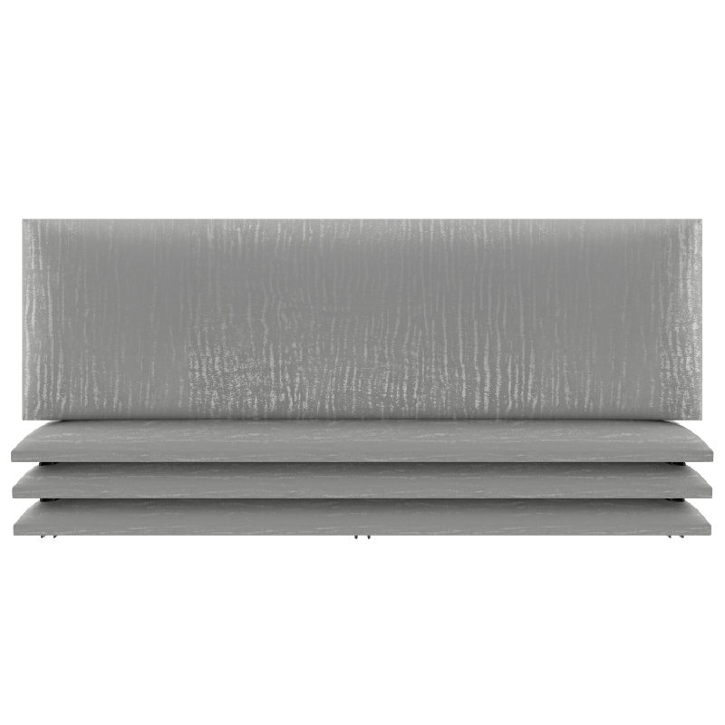 Garen Upholstered Headboard, Metallic Silver, Super-King