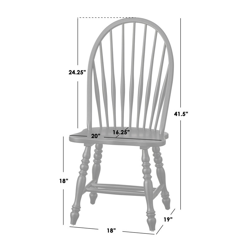 Kenya Big Windsor Chair, Black