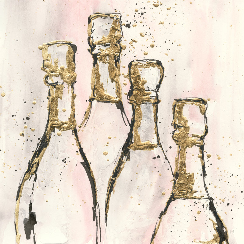 «Champagne Is Grand II» par Chris Paschke, reproduction d'art sur toile tendue, H 20 po x l 20 po