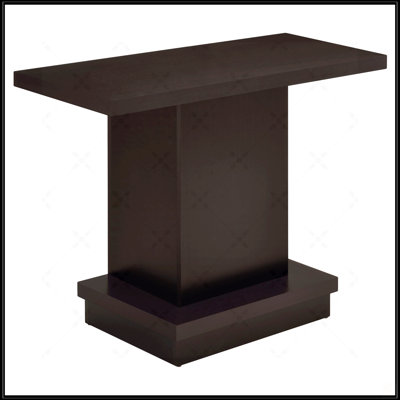 Fiona Cappuccino Engineered Wood Pedestal Console Table, Durable And Stylish For Modern Interiors With A Warm Finish