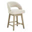Ensemble de 2 tabourets de comptoir pivotants rembourrés avec cadre en bois massif Neta (ensemble de 2 inclus)-123102273