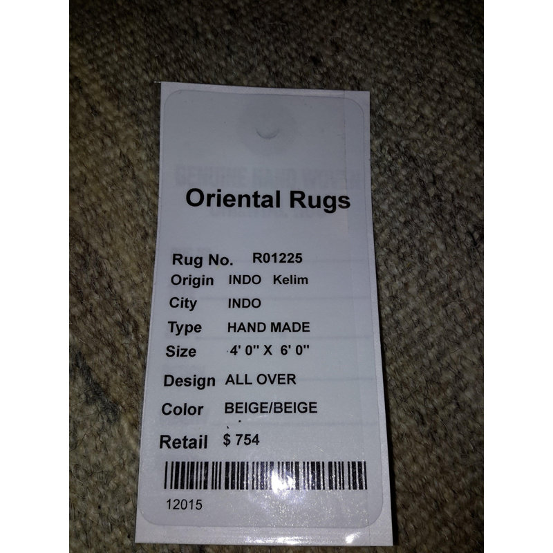 Canvello Hand Made Casual All Over Indo Kilim Rug - 4'0'' X 6'0''