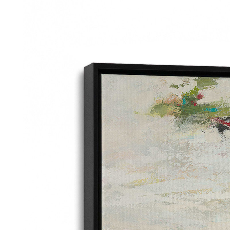 «Survol de l'aperçu II» par Janet Itsne, «Floater», reproduction encadrée sans passe-par, Noir, H 12 po x l 18 po