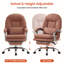 Fauteuil de direction avec repose-pieds, fauteuil de bureau inclinable et pivotant avec support lombaire-129204069