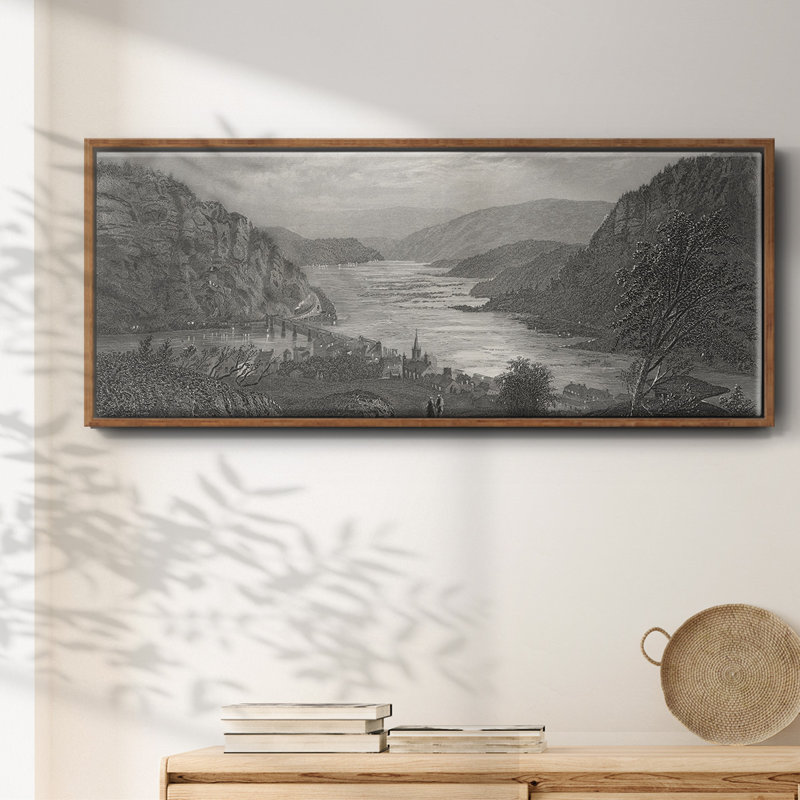 Harper's Ferry by Moonlight- Framed Canvas