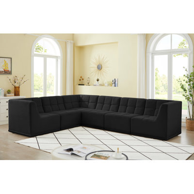 Canapé modulaire réversible en velours Hétal