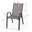  Ensemble de salle à manger 5 pièces pour patio avec table ronde de 41,4 po et 4 chaises de patio empilables en textilène pour le jardin près de la piscine