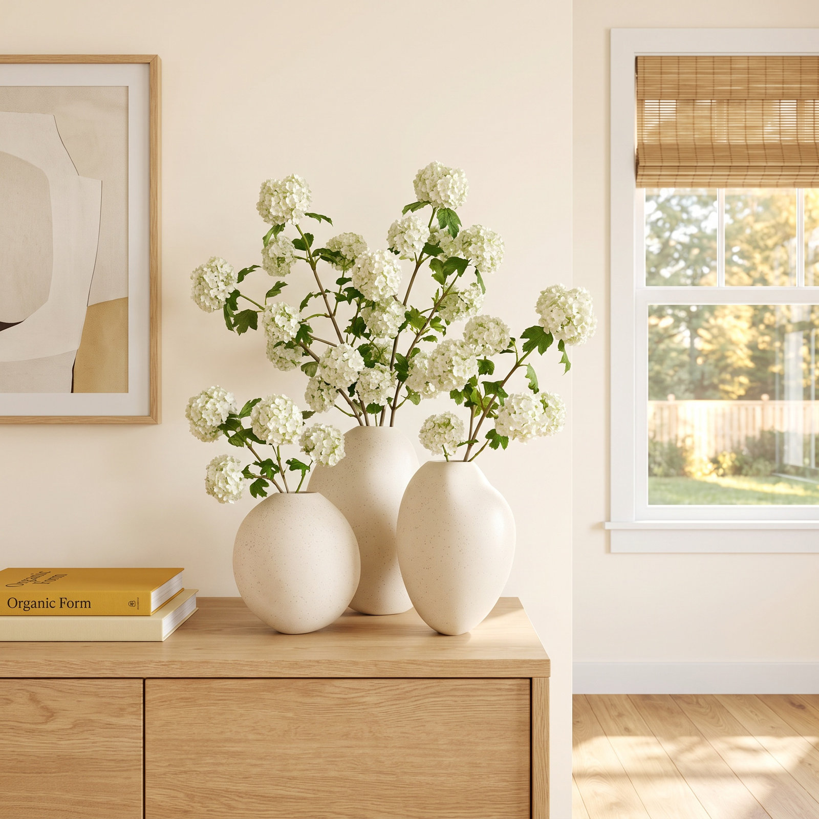 3-Piece Wall Vase Set, Ivory