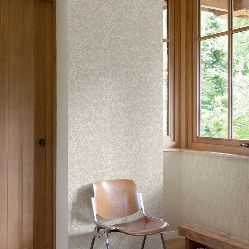 Karuna Collection Branched Leaves Wallpaper Roll, Beige