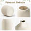 Ensemble de 3 vases modernes en céramique beige