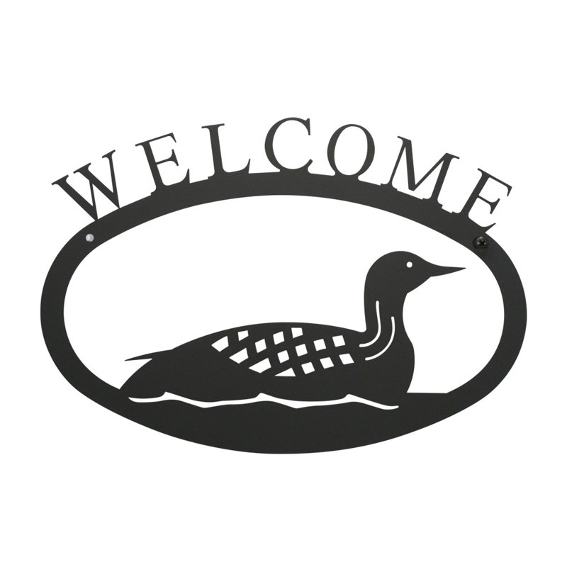 Loon - Welcome Sign Large, 7.88" H x 11.38" W x 0.05" D