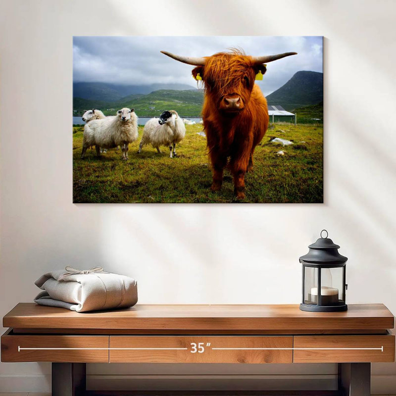 Brampt Highland Cow and Friends, H 16 po x l 24 po