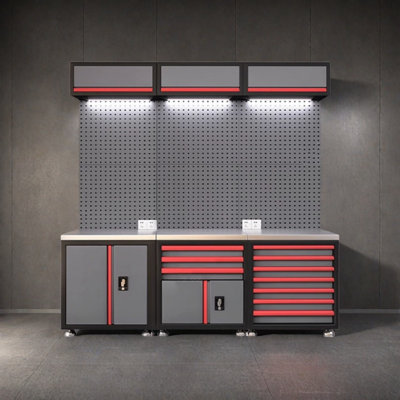 Armoire à outils en métal robuste pour poste de réparation automobile