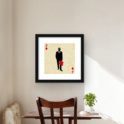 Jack of Diamonds Retro Framed Matted Print - Home Decor