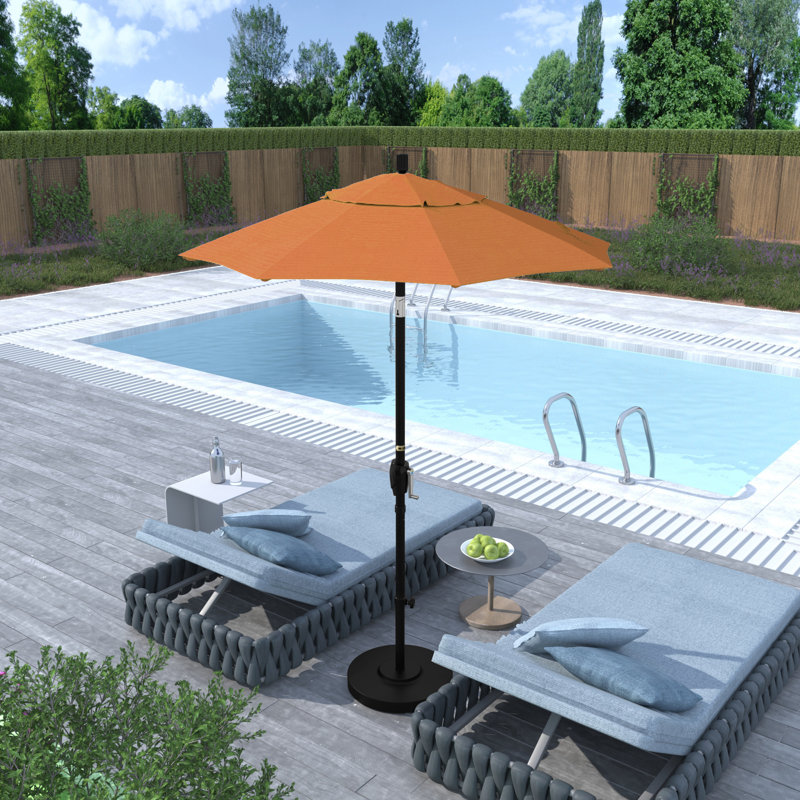 Parasol de marché 6 pi Jelinek, Toile Sunbrella® toscan, Bronze