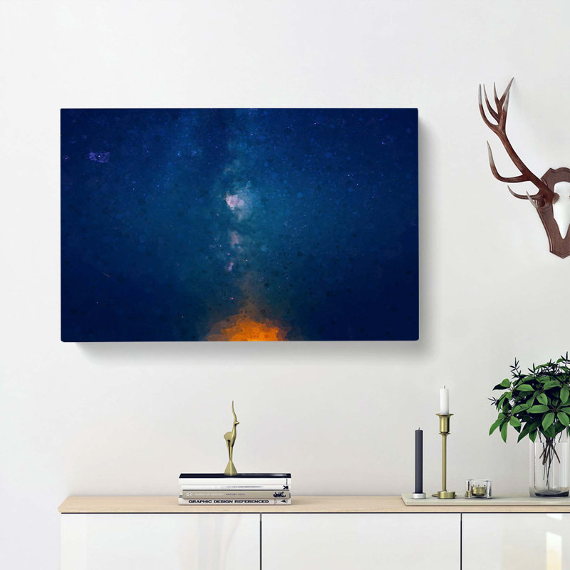 The Stars At Night In Abstract - Wrapped Canvas, 60cm H x 91cm W x 3cm D