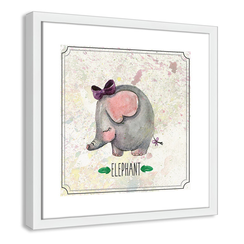 Adhésif décoratif 3 pi Jungle Day, Encadré de boîte blanc, H 16 po x l 16 po x P 1,18 po