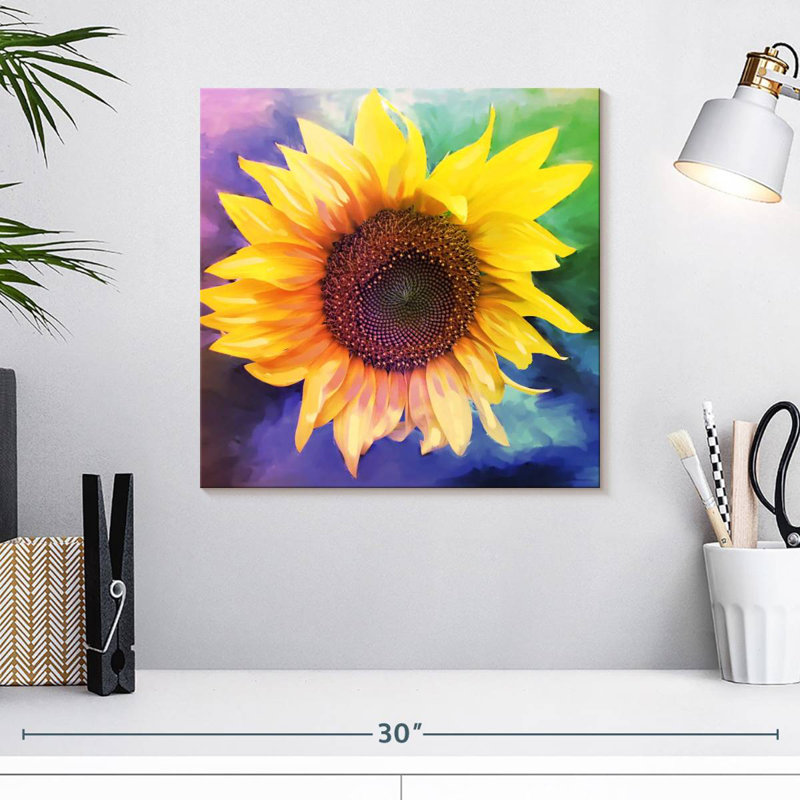 Harnek couleur tournesol éclaté, H 16 po x l 16 po