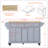 Durable Kitchen Island With Rubberwood Countertop, Spacious Storage, And 5-Wheel Mobility For Enhanced Cooking Convenience-649148251