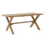 Table de salle à manger rectangulaire extérieure en bois d'acacia