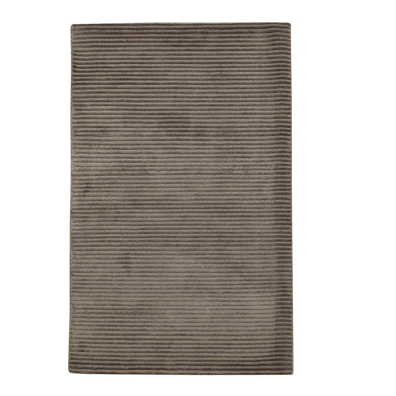 Tapis brun en laine noué à la main de haute qualité 2 pi 9 po x 4 pi 11 po