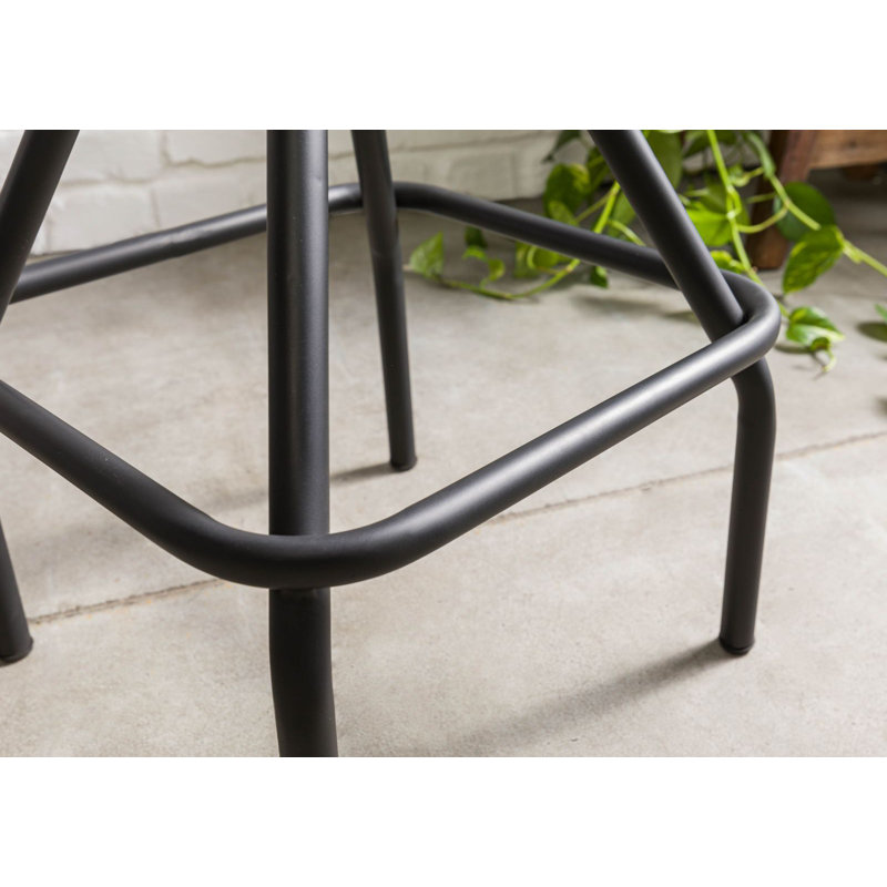 Iron Label Swivel Upholstered Adjustable Height Counter Stool with Metal Frame