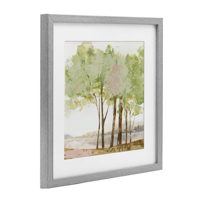 «Spring Awakening Trees», reproduction sous verre encadrée, conception par Ian C.
