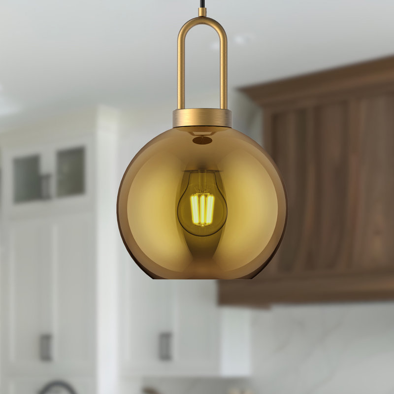 Shiloh 1 - Light Single Pendant, Copper, Aged Gold, 14.38"H x 9.88"W x 9.88" D