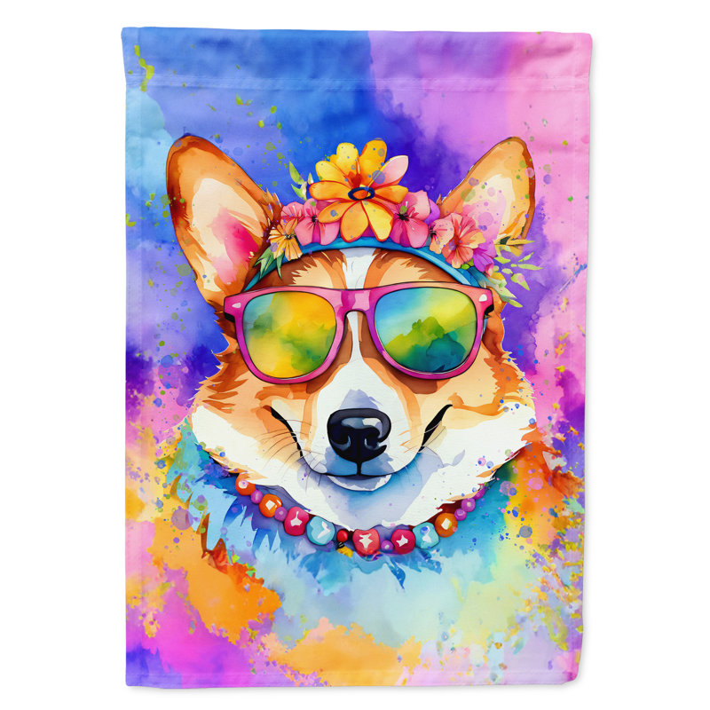Drapeau de la maison Hippie Dawg, Corgi rose