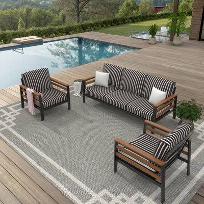 Outdoor Chair And Sofa Patio Sets With Sunbrella Cushions For Group Seating