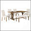 Ensemble de table de salle à manger 6 pièces avec table rectangulaire en bois de 72 pouces, 4 chaises rembourrées et banc confortable-852497686-852497691