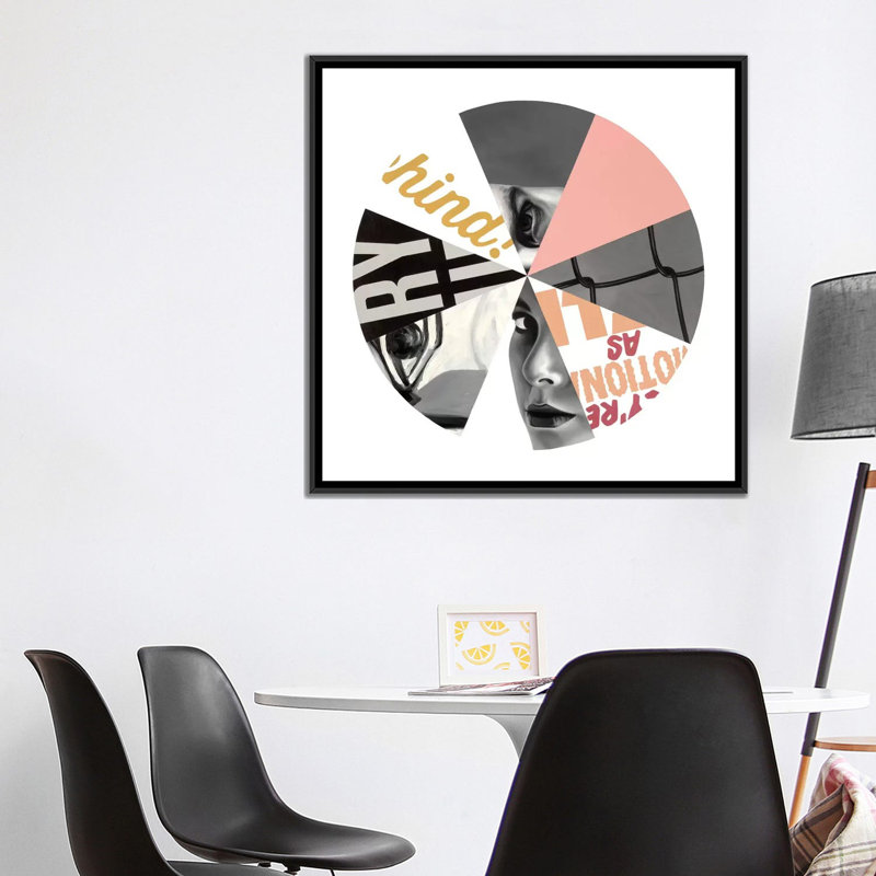 « eye to eye », reproduction d’impression sur toile, H 37 po x l 37 po x P 1,5 po, Toile avec cadre noir, Pas de tapis