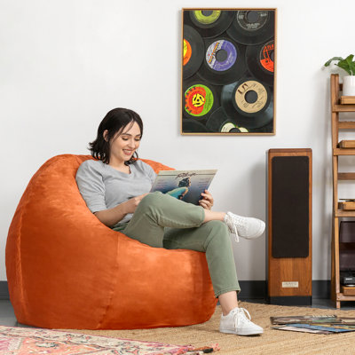 Fauteuil à billes rond Saxx de 4 pieds avec couvercle amovible