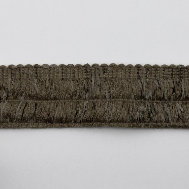 Surfside Brush Fringe Fabric, Steel