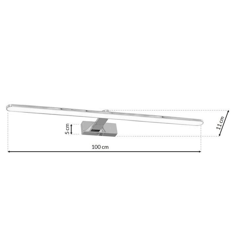 Breier LED Armed Sconce, Chrome