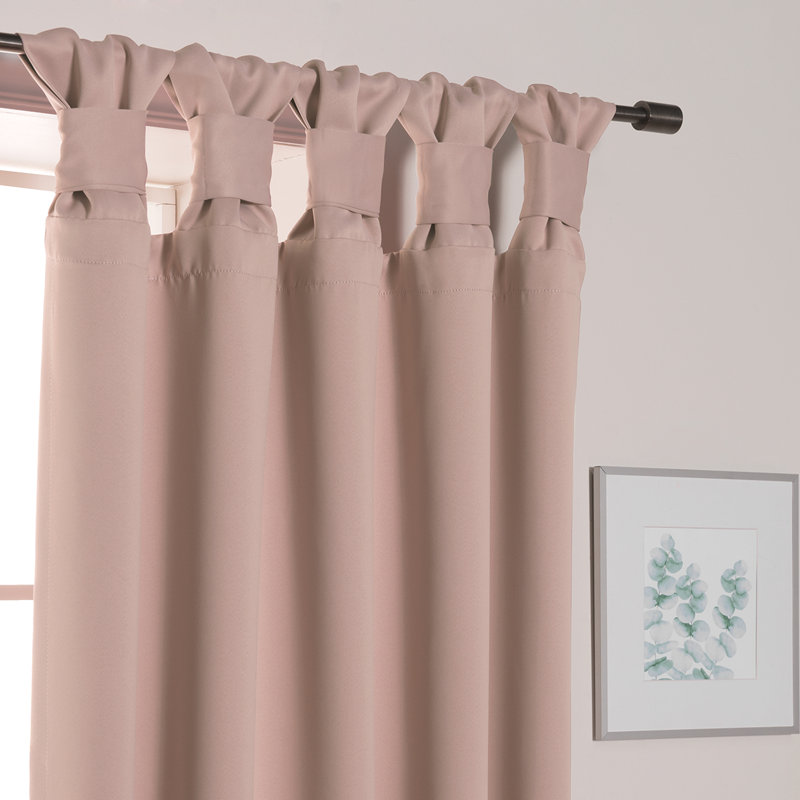 Molloy Insulating Curtain Pair, l 52 po x L 96 po, Poussière rose