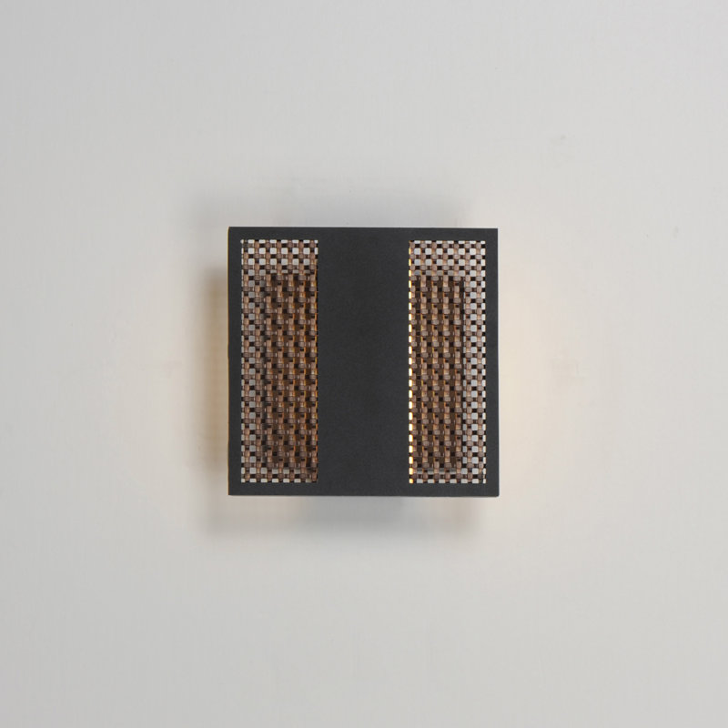 Interlace-Outdoor Wall Mount, 6.5" H x 6.5" W x 2.5" D