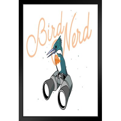 Bird Nerd Birdwatching Cute Funny Bird Pictures Wall Decor Beautiful Art Wall Decor Feather Prints Wall Art Nature Wildlife Animal Bird Prints Black W -  Trinx, ADB8FE7F69044FC382A68F99342E6781