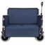 Chariot pliant 3 en 1 avec banquette - capacité de 500 lb, pneus de plage 9 po x 4 po pour le camping et la plage, bleu foncé
