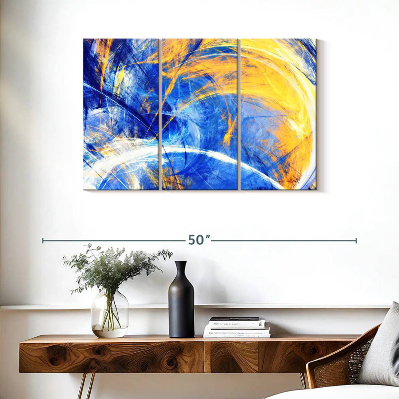 Avery Sunny Abstract Texture, 24" H x 38" W