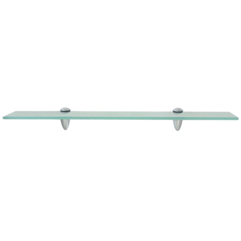 Glass Floating Shelf, Clear, 0.8cm H x 70cm W x 20cm D